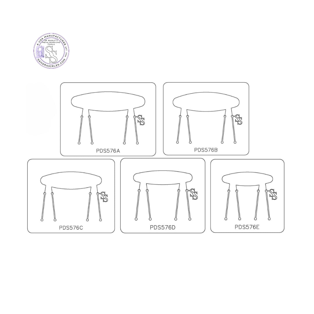 PANCAKE DIE PDS576 SHAPE 76 BARRETTE OVAL